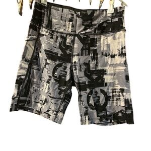 Calvin Klein Black and Gray Patterned Bike Shorts